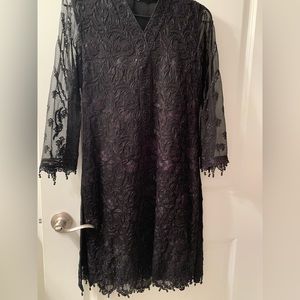 full embroidery designer dress